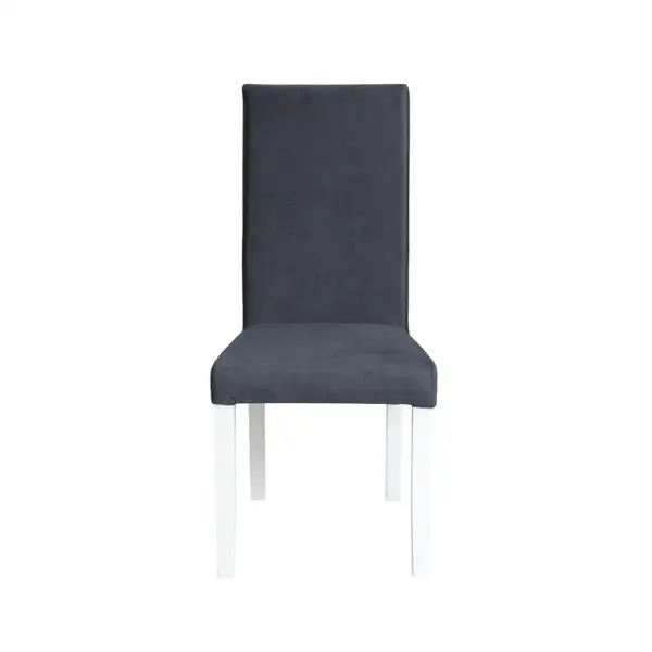 Scaun living TEO, picioare lemn alb, stofa z albastru, 46x60x98 cm