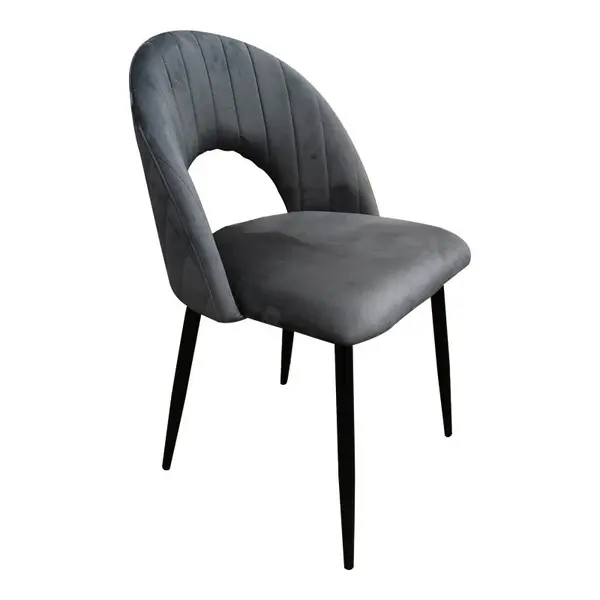 Scaun Lovingo, catifea si metal, 50x47x85 cm
