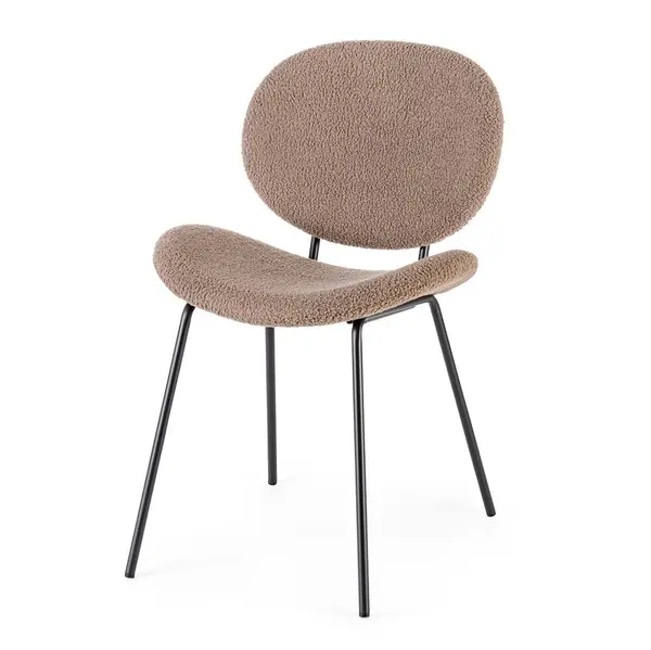 Scaun MADDIE BOUCLE BROWN - Maro