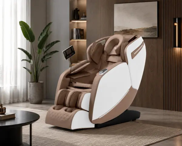 Scaun Masaj MP-A062 Alb Cappuccino
