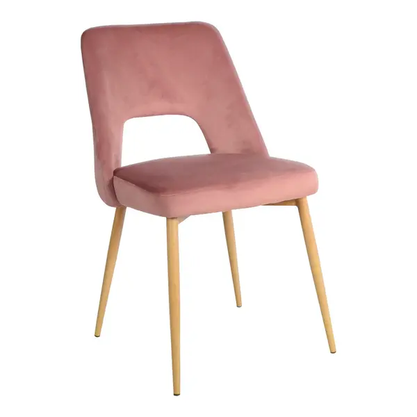 Scaun Murde, catifea si metal, 48x61x89 cm