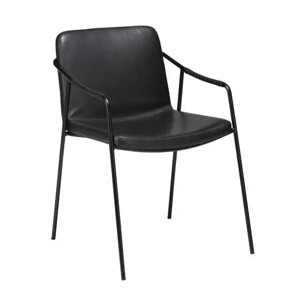 Scaun negru piele artificiala Danform Boto Vintage Scaun negru piele artificiala Danform Boto Vintage