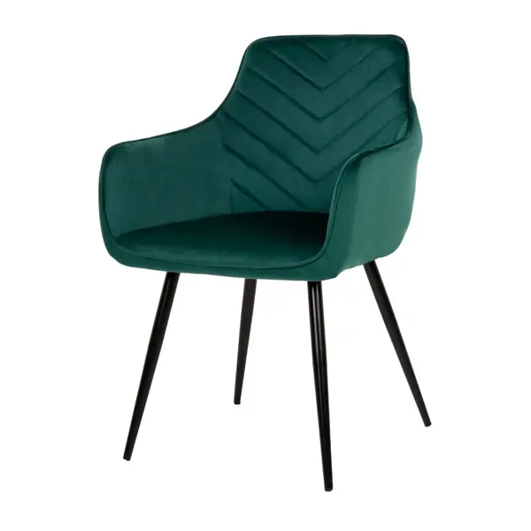 Scaun NEILE ARMS VELVET - Verde