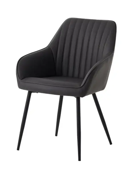 Scaun NOLAN STRIPE PU - Gri inchis