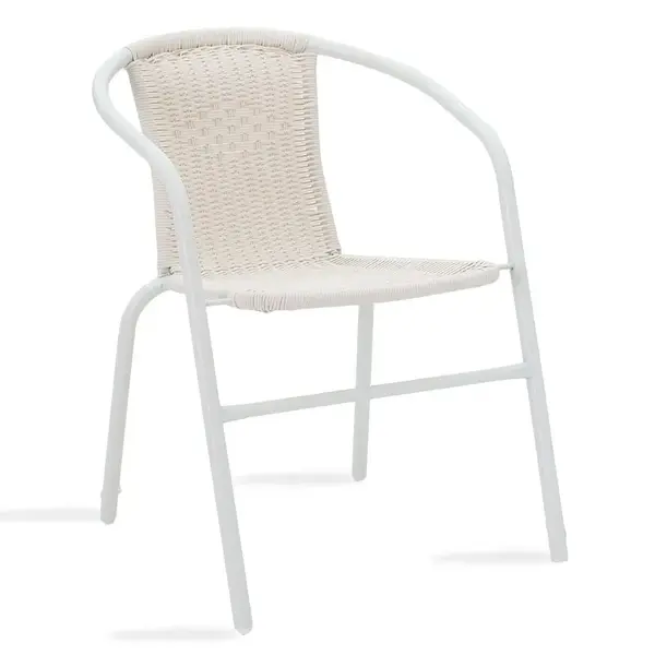 Scaun Obbi Pakoworld Metal-Pe, culoare alb, 53x59x72 cm Scaun Obbi Pakoworld Metal-Pe, culoare alb, 53x59x72 cm