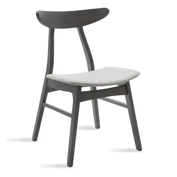 Scaun Orlean, Gri - Nuc, 53x49x78 cm