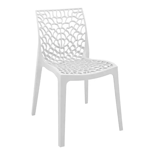 Scaun Pakoworld stivuibil Hush, culoare alb, 41x53x80.5cm Scaun Pakoworld stivuibil Hush, culoare albă, 41x53x80.5 cm
