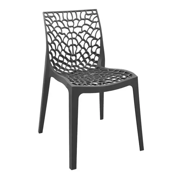 Scaun Pakoworld stivuibil Hush, culoare gri inchis, 41x53x80.5cm Scaun Pakoworld stivuibil Hush, culoare gri închis, 41x53x80.5 cm.