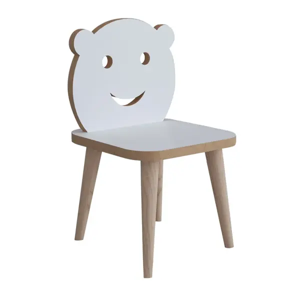 Scaun pentru copii Jerry Pakoworld alb-natur 30x30x52 cm scaun pentru copii Jerry Pakoworld alb-natur, 30x30x52 cm