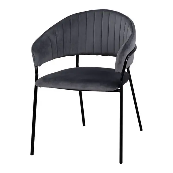 Scaun PRATA VELVET - Gri inchis