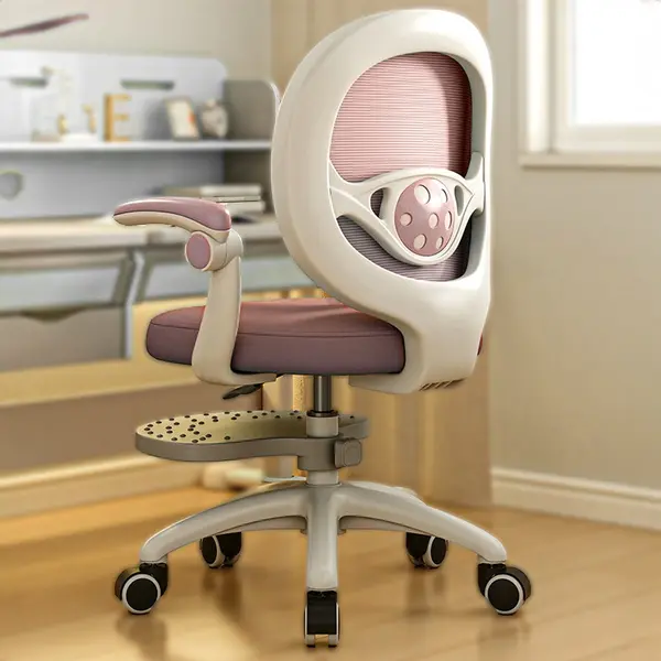 Scaun Reglabil pentru Copii, Model Ergonomic cu Spatar Confortabil, Roz - Default Title