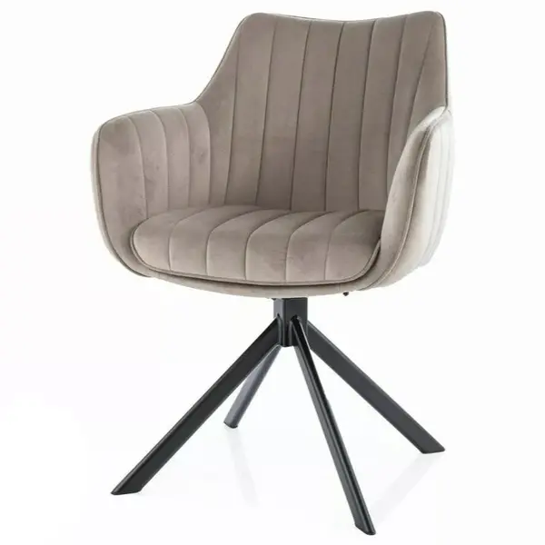 Scaun rotativ ALIA VELVET - Beige