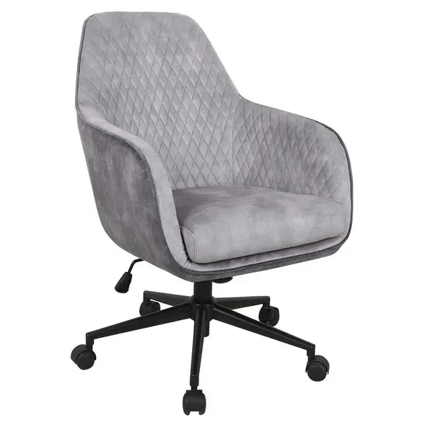 Scaun Rotativ, catifea, gri deschis, gri închis