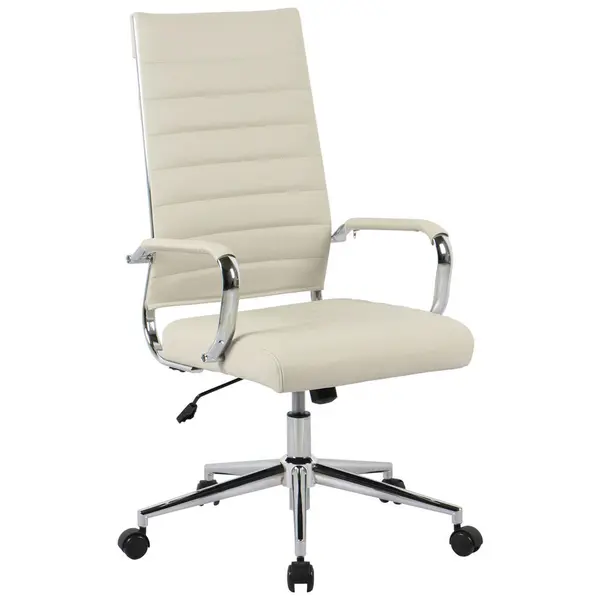 Scaun Rotativ, culoare crom, bej