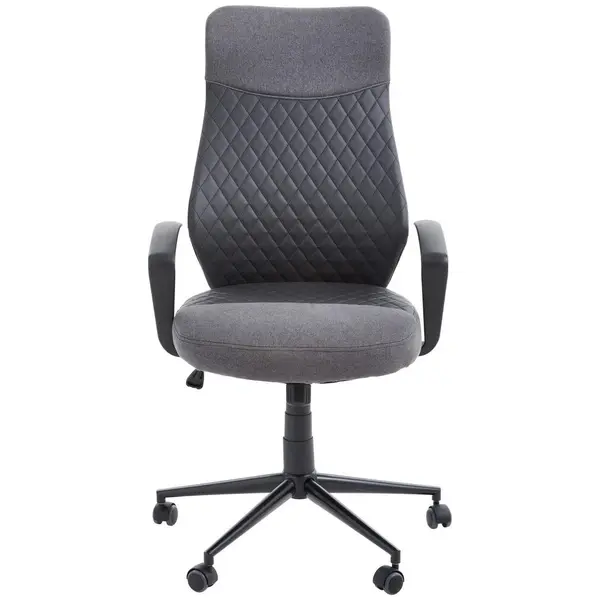 Scaun Rotativ, imitație piele, antracit, gri închis