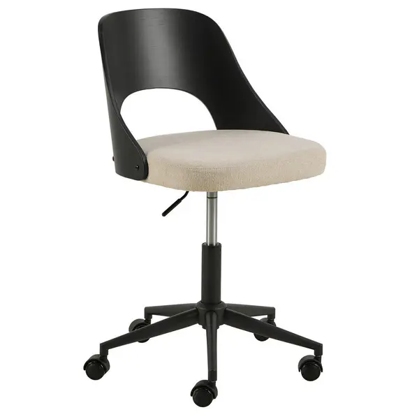 Scaun Rotativ, negru, bej