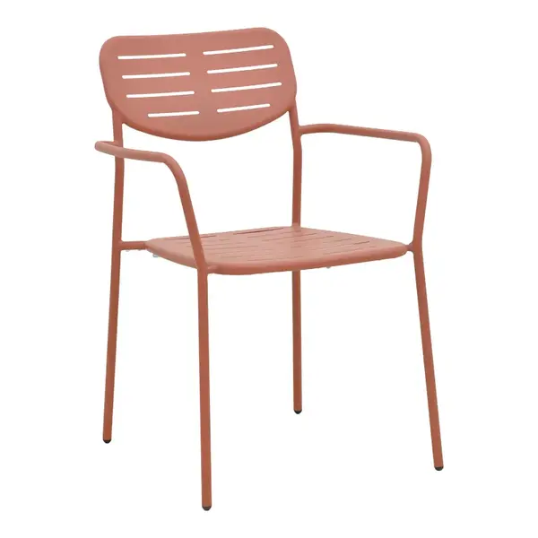 Scaun stivuibil Deraby pakoworld teracota metal 56x45.5x83cm Scaun stivuibil Deraby pakoworld teracotă metal 56x45.5x83cm