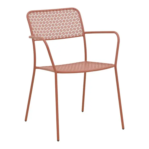 Scaun stivuibil Federal pakoworld terracotta metal 57x58x81.5cm Scaun stivuibil Federal pakoworld terracotta metal 57x58x81.5cm