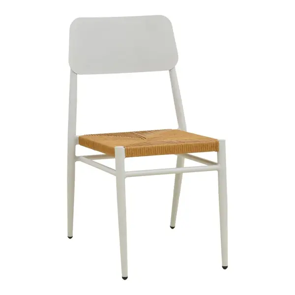 Scaun stivuibil, Giardino, Alb, 56x45x82 cm