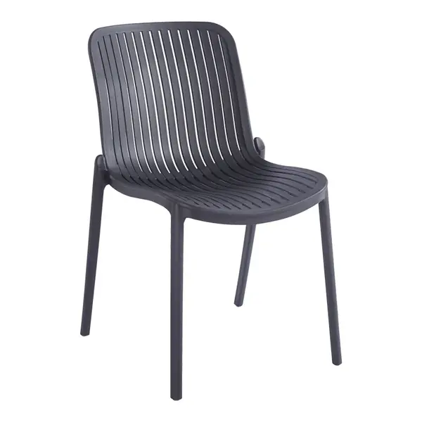 Scaun stivuibil Teragi Pakoworld PP cu protectie UV antracit 58x43.5x82cm Scaun stivuibil Teragi Pakoworld PP cu protecție UV antracit 58x43.5x82cm
