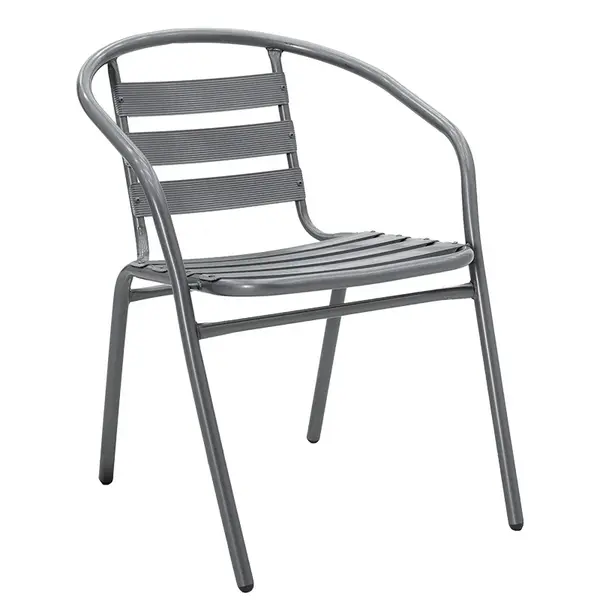 Scaun Tade Pakoworld metalic, culoare gri inchis, 54x58x73 cm Scaun Tade Pakoworld metalic, culoare gri închis, 54x58x73 cm