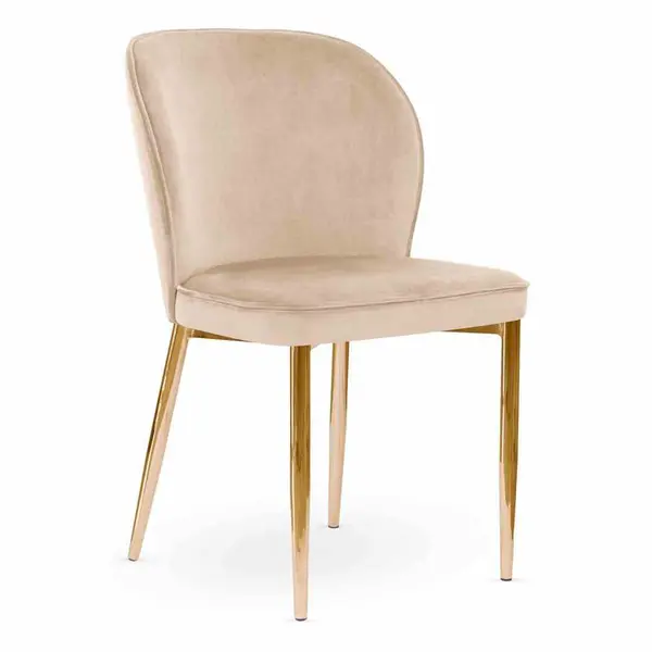 Scaun tapitat Aine bej/auriu - H87 cm