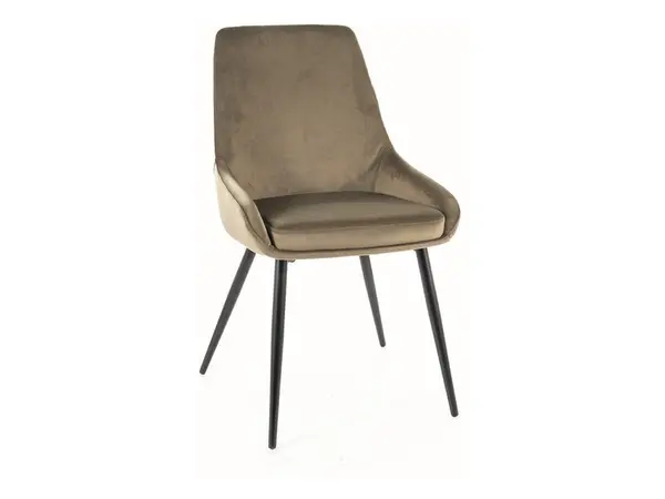 Scaun tapitat Cobe velvet olive Blu77