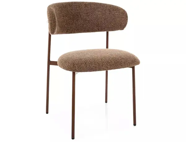 Scaun tapițat Elton D cappuccino 45/nuc