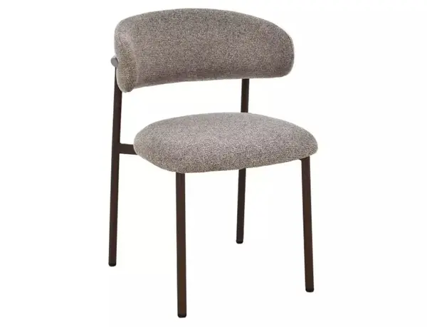 Scaun tapițat Elton II 256 cappuccino/nuc