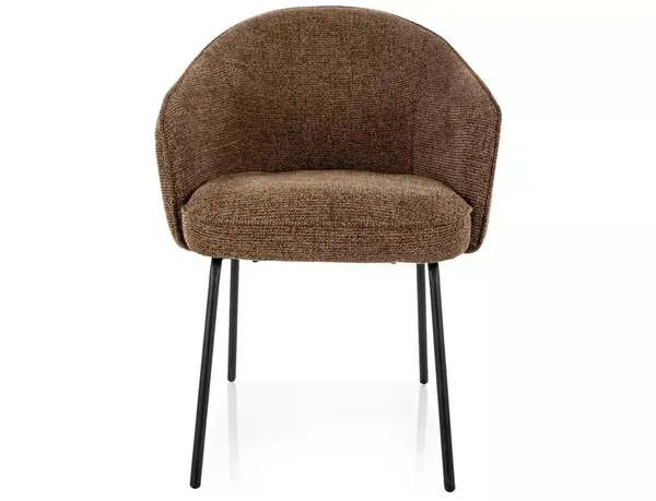 Scaun tapițat Nao Noelle cappuccino 45 / negru mat