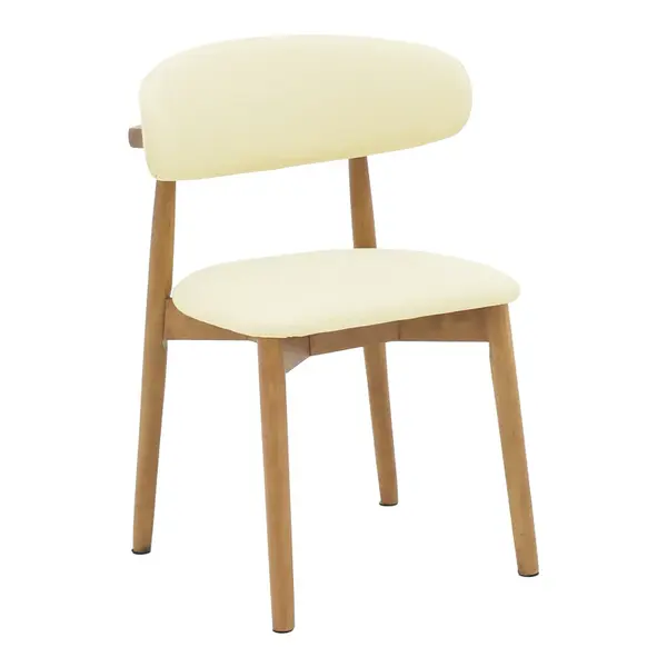 Scaun Ubene, de nuc si, bej, 46x58x79 cm