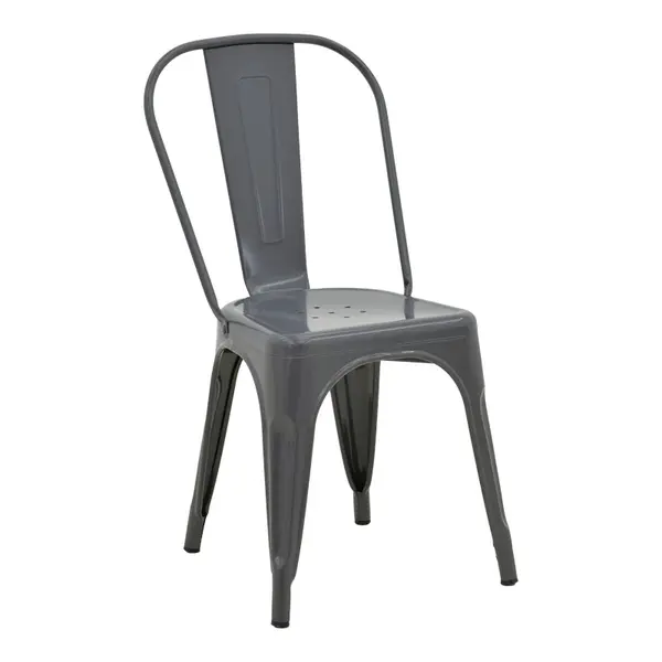 Scaun Utopia din metal, antracit, 44x44x85 cm
