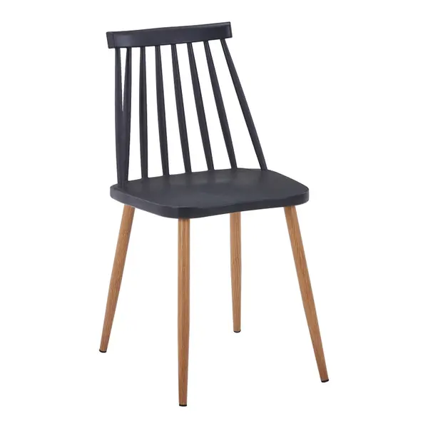Scaun V2, Aurora, Negru, 49.5x42x77 cm