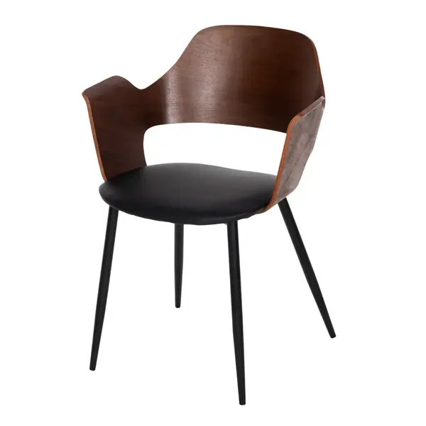 Scaun VELSA BLACK PU - Maro