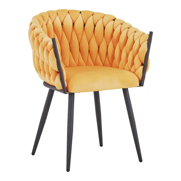 Scaun Vivian Galben 61x55x80 cm
