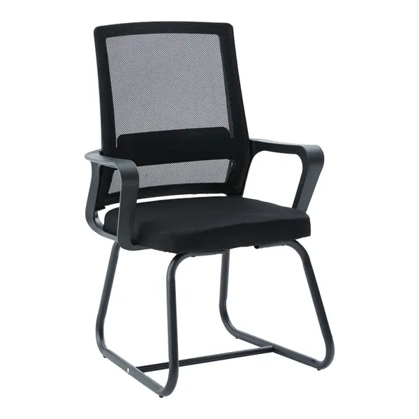 Scaun vizitator Palma, Negru, 46x52x94 cm