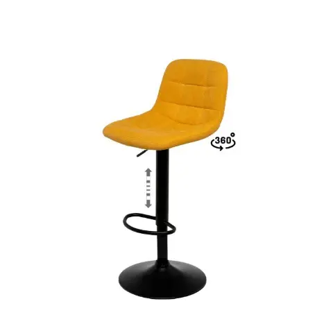 Scaune de bar AISHA H60/82 CM - Mustard