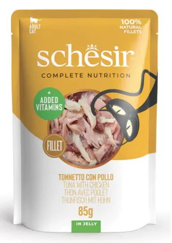 Schesir Cat Plic Ton/Pui In Jelly 85 g