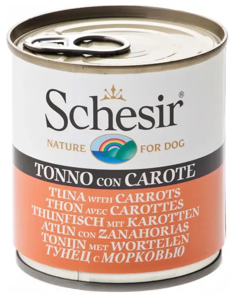 SCHESIR Conservă pentru câini, cu Ton şi morcovi 285g