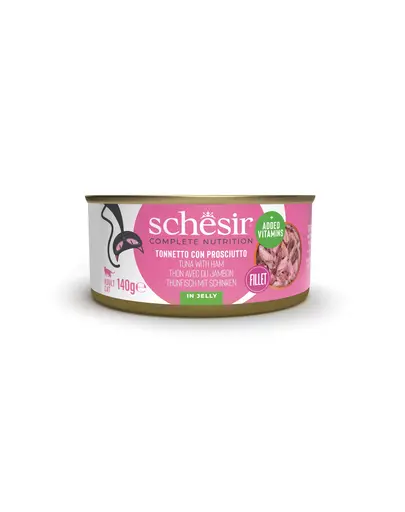 SCHESIR Hrana umeda pentru pisici, cu ton si sunca, 140 g