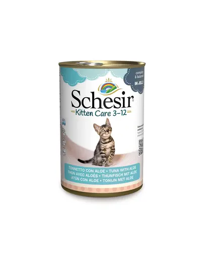 SCHESIR Hrană umedă pentru pisoi, cu ton și aloe 140 g
