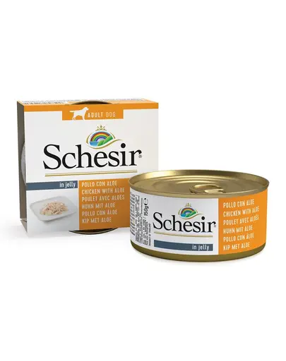 SCHESIR Mancare umeda caini, File de pui cu aloe in aspic 150 g