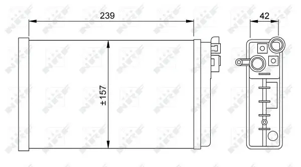 Schimbator caldura incalzire habitaclu (157x239x42) OPEL OMEGA A, SENATOR B 1.8-3.0 intre 1986-1994