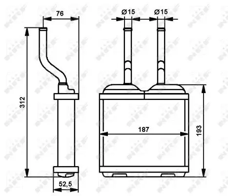 Schimbator caldura incalzire habitaclu (188x140x37) OPEL COMBO, CORSA B, TIGRA 1.0-1.7D intre 1993-2002