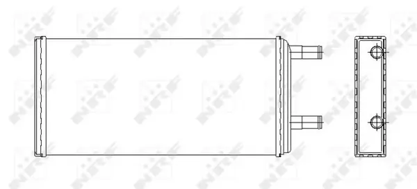 Schimbator caldura incalzire habitaclu (195x370x42mm) potrivit VOLVO F10, F12, F16 TD100B-TD163ES 08.77-12.94