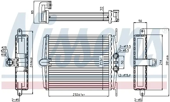 Schimbator caldura incalzire habitaclu (232x213x32) MERCEDES Clasa S (C140), S (W140) 2.8-6.0 intre 1991-1999