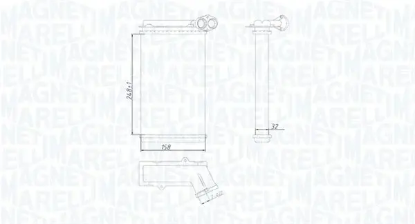 Schimbator caldura incalzire habitaclu potrivit FORD GALAXY I, GALAXY MK I; SEAT ALHAMBRA; VW SHARAN 1.8-2.8 03.95-03.10