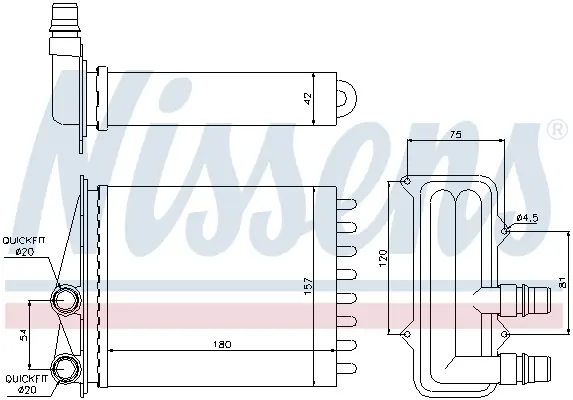 Schimbator caldura incalzire habitaclu potrivit NISSAN PRIMASTAR; OPEL VIVARO A, VIVARO B; RENAULT TRAFIC II, TRAFIC III 1.6D-2.5D 02.01-