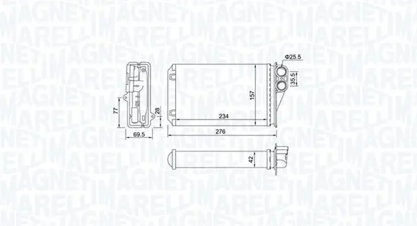 Schimbator caldura incalzire habitaclu potrivit PEUGEOT 207 1.6 1.6D 02.07-01.15