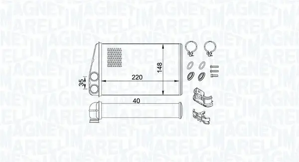 Schimbator caldura incalzire habitaclu potrivit RENAULT GRAND SCENIC II, MEGANE II, MEGANE II KOMBI, SCENIC II 1.4-2.0D 09.02-